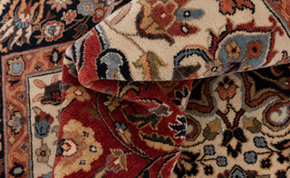8x10 Red Blue Coral Persian Reproduction High Quality Classic Hand Knotted Wool Rug #3597