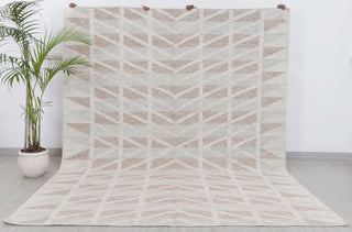 Beige Taupe Scandinavian Design High Quality Hand Woven Flatweave Kilim Modern Boho Geometric Rug,Customize in Any Size-TN-49