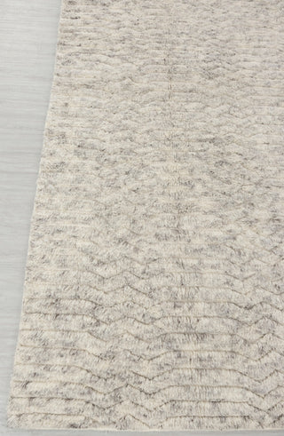 Gray Ivory Zigzag Pattern Design Rug Beni Ourain Berber Shag Boho Hand Knotted Wool Rug, CUSTOMIZE in any size-MT-1