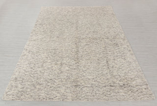 Gray Ivory Zigzag Pattern Design Rug Beni Ourain Berber Shag Boho Hand Knotted Wool Rug, CUSTOMIZE in any size-MT-1