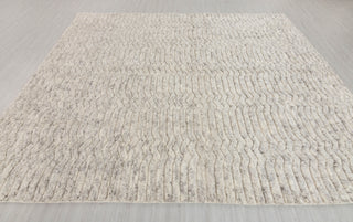 Gray Ivory Zigzag Pattern Design Rug Beni Ourain Berber Shag Boho Hand Knotted Wool Rug, CUSTOMIZE in any size-MT-1
