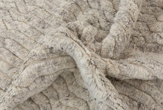 Gray Ivory Zigzag Pattern Design Rug Beni Ourain Berber Shag Boho Hand Knotted Wool Rug, CUSTOMIZE in any size-MT-1