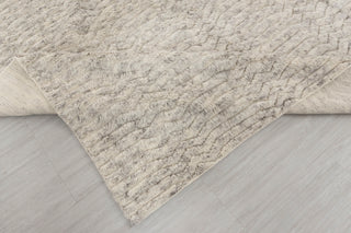 Gray Ivory Zigzag Pattern Design Rug Beni Ourain Berber Shag Boho Hand Knotted Wool Rug, CUSTOMIZE in any size-MT-1