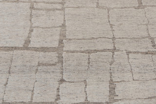 Distressed Ivory White L.Brown Wool Bohemian Handknotted Moroccan 100% WOOL Rug !!Free Shipping!! MRC-17 - 20709