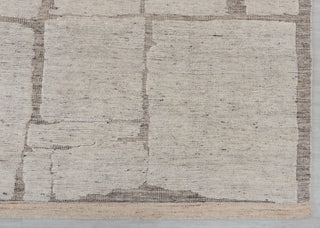 Distressed Ivory White L.Brown Wool Bohemian Handknotted Moroccan 100% WOOL Rug !!Free Shipping!! MRC-17 - 20709