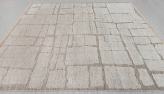 Distressed Ivory White L.Brown Wool Bohemian Handknotted Moroccan 100% WOOL Rug !!Free Shipping!! MRC-17 - 20709