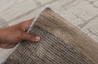 Distressed Ivory White L.Brown Wool Bohemian Handknotted Moroccan 100% WOOL Rug !!Free Shipping!! MRC-17 - 20709