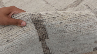 Distressed Ivory White L.Brown Wool Bohemian Handknotted Moroccan 100% WOOL Rug !!Free Shipping!! MRC-17 - 20709