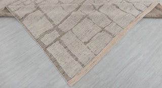 Distressed Ivory White L.Brown Wool Bohemian Handknotted Moroccan 100% WOOL Rug !!Free Shipping!! MRC-17 - 20709
