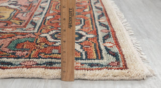 Rust Coral Serapi Classic Persian Retro high Quality Rug Hand Knotted 100% Wool Rug, Rug- Se-65/ Se-57