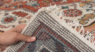 Rust Coral Serapi Classic Persian Retro high Quality Rug Hand Knotted 100% Wool Rug, Rug- Se-65/ Se-57