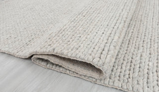 Light Grey Chunky Wool Felted High Quality Nordic scandinavian Modern Design Hand Woven Wool Flatweave Rug, Customize in any size-4761