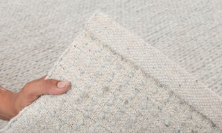 Light Grey Chunky Wool Felted High Quality Nordic scandinavian Modern Design Hand Woven Wool Flatweave Rug, Customize in any size-4761