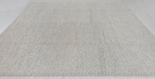 Light Grey Chunky Felted Soft Wool Rug Modern Design Hand Woven Wool Flatweave Rug, Customize in any size-4758 tn-75