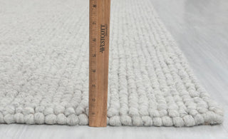 Light Grey Chunky Felted Soft Wool Rug Modern Design Hand Woven Wool Flatweave Rug, Customize in any size-4758 tn-75