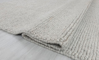 Light Grey Chunky Felted Soft Wool Rug Modern Design Hand Woven Wool Flatweave Rug, Customize in any size-4758 tn-75