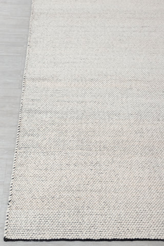 Ivory White Solid Pebbles Pattern Modern Design Hand Woven Wool Flatweave Rug, Customize in any size-TN-42