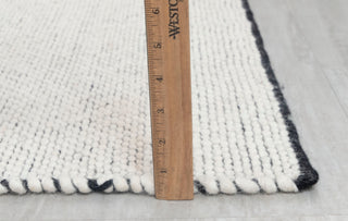 Ivory White Solid Pebbles Pattern Modern Design Hand Woven Wool Flatweave Rug, Customize in any size-TN-42