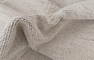 Ivory White Solid Pebbles Pattern Modern Design Hand Woven Wool Flatweave Rug, Customize in any size-TN-42