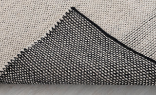 Ivory White Solid Pebbles Pattern Modern Design Hand Woven Wool Flatweave Rug, Customize in any size-TN-42