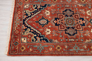 2.6x10 Foot Red Serapi Persian Reproduction Runner Rug Hand Knotted Wool Soft, Thick and Plush Feel #G-11477