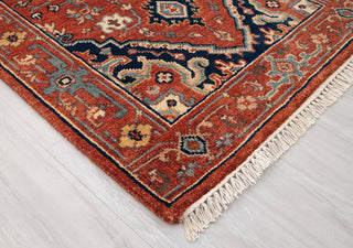 2.6x10 Foot Red Serapi Persian Reproduction Runner Rug Hand Knotted Wool Soft, Thick and Plush Feel #G-11477