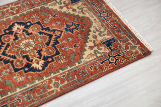 2.6x10 Foot Red Serapi Persian Reproduction Runner Rug Hand Knotted Wool Soft and Plush Feel #G-11476