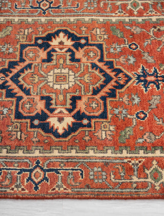 2.6x10 Foot Red Serapi Persian Reproduction Runner Rug Hand Knotted Wool Soft and Plush Feel #G-11476