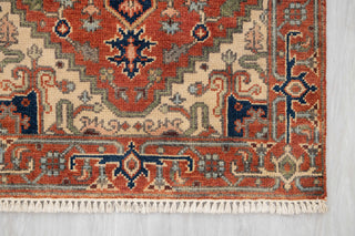 2.6x10 Foot Red Serapi Persian Reproduction Runner Rug Hand Knotted Wool Soft and Plush Feel #G-11476