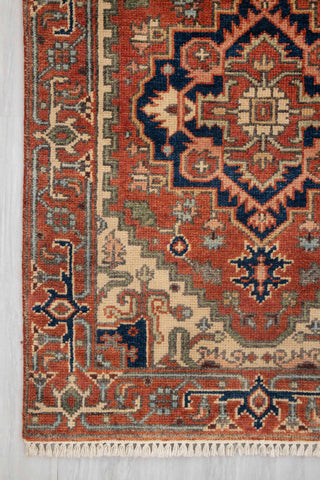 2.6x10 Foot Red Serapi Persian Reproduction Runner Rug Hand Knotted Wool Soft and Plush Feel #G-11476