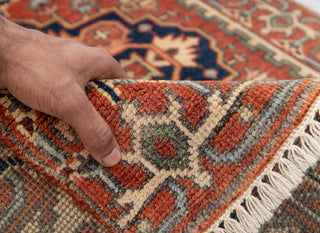 2.6x10 Foot Red Serapi Persian Reproduction Runner Rug Hand Knotted Wool Soft and Plush Feel #G-11476