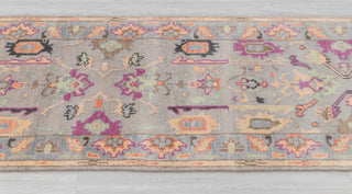 2.6x12 Foot Oushak Runner Rug Hand Knotted Wool Soft, Thick and Plush Feel #G-11473