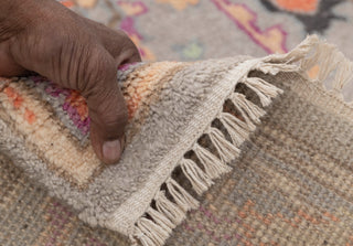 2.6x12 Foot Oushak Runner Rug Hand Knotted Wool Soft, Thick and Plush Feel #G-11473