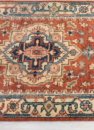 2.6x14Ft. Red Serapi Persian Reproduction Runner Rug Hand Knotted Wool Soft and Plush Feel #G-11472