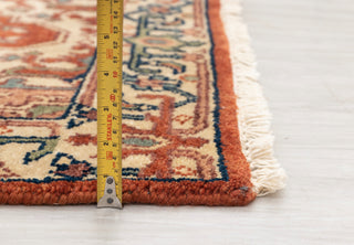2.6x14Ft. Red Serapi Persian Reproduction Runner Rug Hand Knotted Wool Soft and Plush Feel #G-11472
