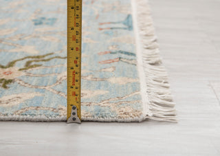 6x9 Light Blue Colorful Birds Garden Fine Quality Soft Hand Knotted Wool Rug JC-6372