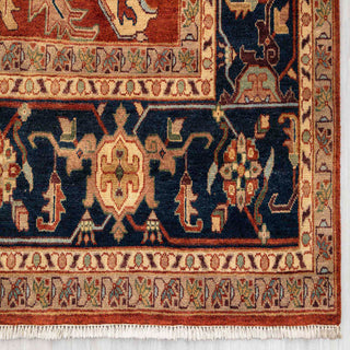 Rezas - 10x14 Premium Hand-Knotted Rust Red Oushak Rug