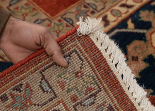 10x14 Classic Indo Persian Serapi Mahal Red Beige Hand Knotted 100% Wool Rug,