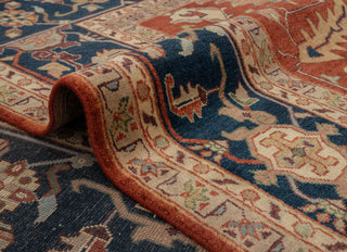 10x14 Classic Indo Persian Serapi Mahal Red Beige Hand Knotted 100% Wool Rug,