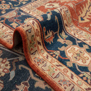 Rezas - 10x14 Premium Hand-Knotted Rust Red Oushak Rug