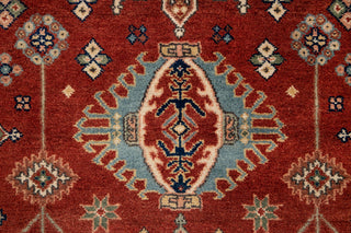 8x10 Red Blue Karaje Plush High Quality Soft Wool Hand Knotted Rug I Mt-64