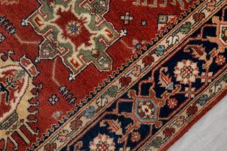 8x10 Red Blue Karaje Plush High Quality Soft Wool Hand Knotted Rug I Mt-64