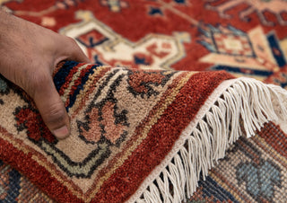 8x10 Red Blue Karaje Plush High Quality Soft Wool Hand Knotted Rug I Mt-64