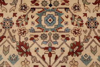 9x9 Square Rug Cream Persian Rust Plush Soft Feel Quality Wool Hand Knotted Rug , MT-25