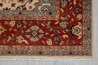 9x9 Square Rug Cream Persian Rust Plush Soft Feel Quality Wool Hand Knotted Rug , MT-25