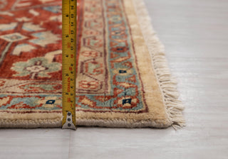 9x9 Square Rug Cream Persian Rust Plush Soft Feel Quality Wool Hand Knotted Rug , MT-25