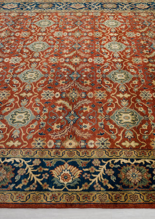 9x9 Square Rug Persian Style Inspired Cream Red Blue Persian High Quality Handmade Wool Rug | Mt-24