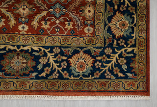 9x9 Square Rug Persian Style Inspired Cream Red Blue Persian High Quality Handmade Wool Rug | Mt-24