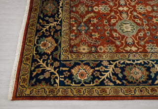9x9 Square Rug Persian Style Inspired Cream Red Blue Persian High Quality Handmade Wool Rug | Mt-24