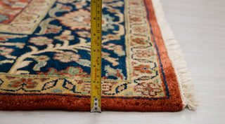9x9 Square Rug Persian Style Inspired Cream Red Blue Persian High Quality Handmade Wool Rug | Mt-24